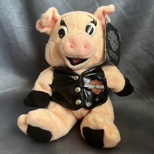 Harley Davidson Beanie Baby Plush Rachet Pig Vintage 1997